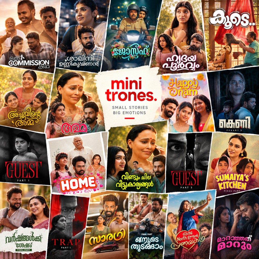 Minitrones — small stories, big emotions. Production stills and film posters from Maditrones&rsquo; production house.